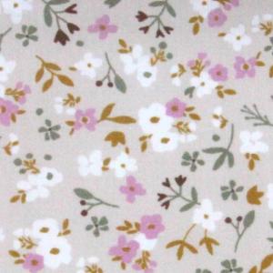 TISSU Liberty ® Fleurs ZALIA NATUREL ROSÉ- 100% Coton - Au mètre