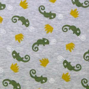 TISSU JERSEY DE COTON EPAIS - Iguanes - Au mètre