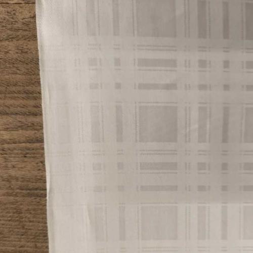 Tissu Faux uni carrés blancs- 100% Coton -  au mètre