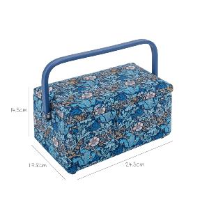 Boite a couture Motif Fleur Bleu et Rose 