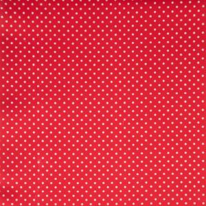 TISSU 100% COTON PETITS POIS ROUGE - Au mètre