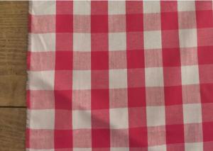 TISSU 100%  COTON  IMPRIME  Carreaux rouge Ginguette au mètre