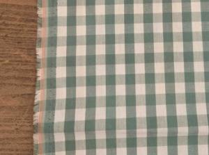 Tissu Vichy 100% Coton - VERT D'EAU - au mètre 