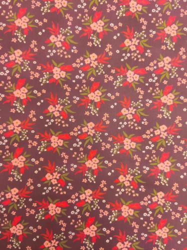 TISSU 100%  COTON  imprimé fleurs au mètre
