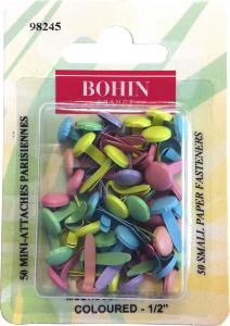 Attaches Parisiennes BOHIN - Multicolores - 12mm - Lot de 50