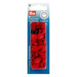 Boutons Pression plastique Forme fleur Prym - Lot de 21 - 13.6mm - Rouge