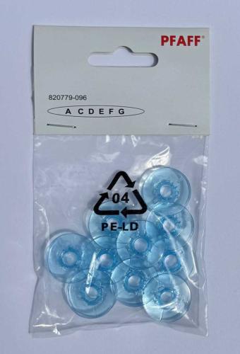 Canette machine à coudre PFAFF en Plastique Bleu blister de 10 canettes - Originales