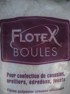 Ouate Flotex NON FEU ! ! !  en sac de 1Kg polyester-Flotex - Fibre de rembourrage
