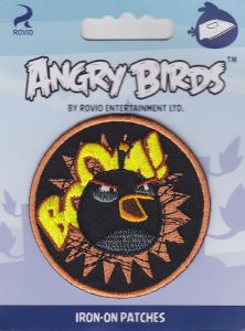 MOTIF ECUSSON THERMOCOLLANT  "Angry Birds TM" - Oiseau noir