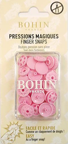 BOUTONS PRESSIONS MAGIQUES SANS PINCE - Rose Clair 13mm