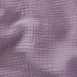 TISSU DOUBLE GAZE GAUFRÉE - LILAS - 100% coton  - au mètre 