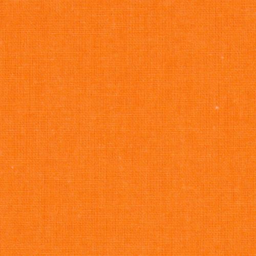 Tissu uni 100% Coton MANDARINE - vendu au mètre ou au 1/2 mètre