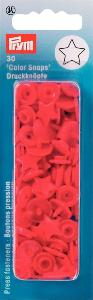 Boutons Pression plastique Etoile Rouge - lot de 30 - 12,4mm - Prym