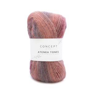 Fil à tricoter ou à crocheter Katia Atenea Tones  - Rose 205 - 25g