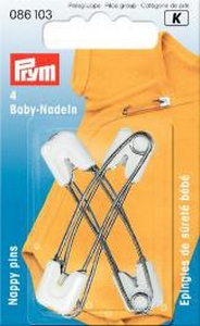 Épingles à nourrice ou de sûreté - bébé - lot de 4 - Prym