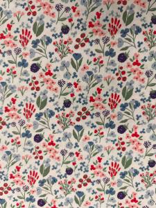TISSU 100%  COTON IMPRIME FLEURS au mètre
