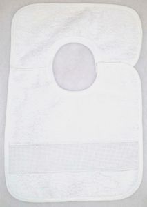 Bavoir à Broder à scratch - Blanc