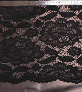 TISSU DENTELLE au mètre - Noir - Laize 150cm