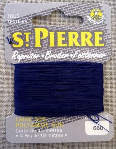 Laine à repriser ST PIERRE - BLEU FONCE 660