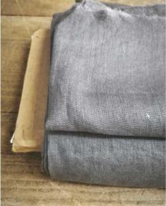 TISSUS LIN LAVÉ, Couleur Gris Foncé- Au mètre