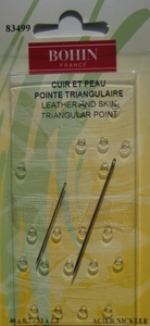 Aiguilles cuir et peau pointe triangulaire  BOHIN France
