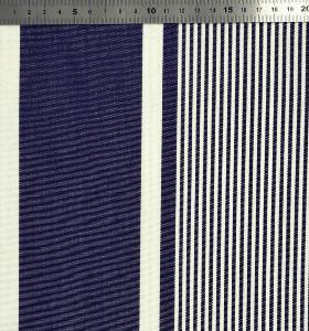 Tissu d'extérieur 100% Dralon -  LAIZE de 3,20 m - Bleu / Blanc
