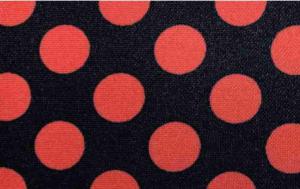 Tissus Flamenco Pois Rouge sur fond Noir