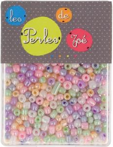 Perles de verre - multicolores nacrées - boite de 45gr