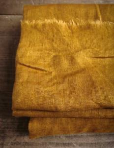 TISSU LIN LAVÉ, Couleur Jaune Curry - Au mètre