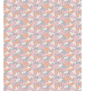 Toile cirée imprimée petites fleurs rose  - laize 140cm - Le mètre 