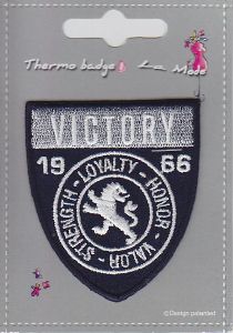 MOTIF THERMOCOLLANT  "Blason Victory" marine