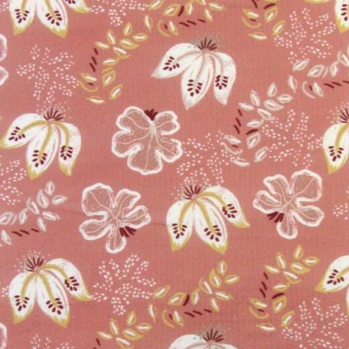 TISSU Liberty ® Fleurs SALA ROSE- 100% Coton - Au mètre