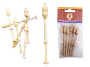 Fuseaux pour dentelle en bois Fil Au Chinois- Lot de 12