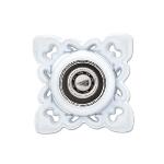 Boutons pressions métal fleur baroque à coudre Prym - 21mm - Blanc