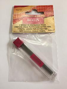 Mines de rechange GRIS pour Crayon craie porte mine - lot de 6 - 0.9mm