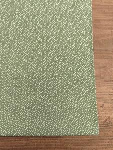 TISSU 100%  COTON  IMPRIME POINTILLE VERT au mètre