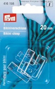 Fermeture pour bikini 20mm plastique transparent Prym