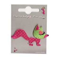 MOTIF THERMOCOLLANT  "Renard Fuchsia"