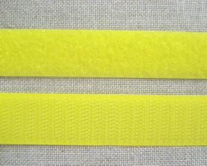 Bande agrippante 20mm coloris JAUNE FLUO -  Au mètre