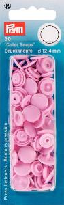 Boutons Pression plastique Rose Clair  Prym - Rose clair - lot de 30 - 12,4mm