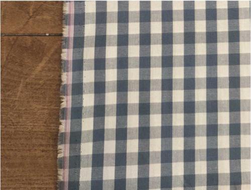 Tissu Vichy 100% Coton - BLEU - au mètre 