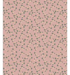 Toile cirée imprimée Fleurs rose  - laize 140cm - Le mètre 