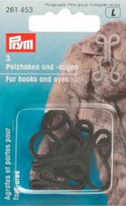 AGRAFES CROCHET FOURRURE PRYM - NOIR