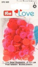 Bouton pression en plastique Love Prym - Coloris Rose Assortiment - Lot de 30