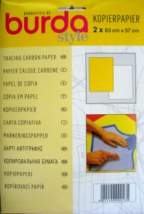 Papier calque carbone BURDA pour patrons de couture JAUNE et BLANC