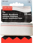 Elastique ceinture 25mm blanc