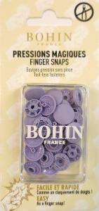 BOUTONS PRESSIONS MAGIQUES SANS PINCE - Mauve13mm