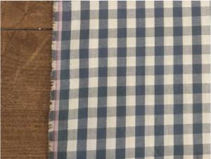 Tissu Vichy 100% Coton - BLEU - au mètre 