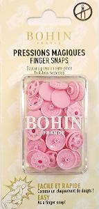 BOUTONS PRESSIONS MAGIQUES SANS PINCE - Rose Clair 13mm