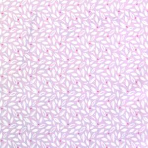 Tissu imprimé Fleurs - Pétales Parme - 100% coton - au mètre